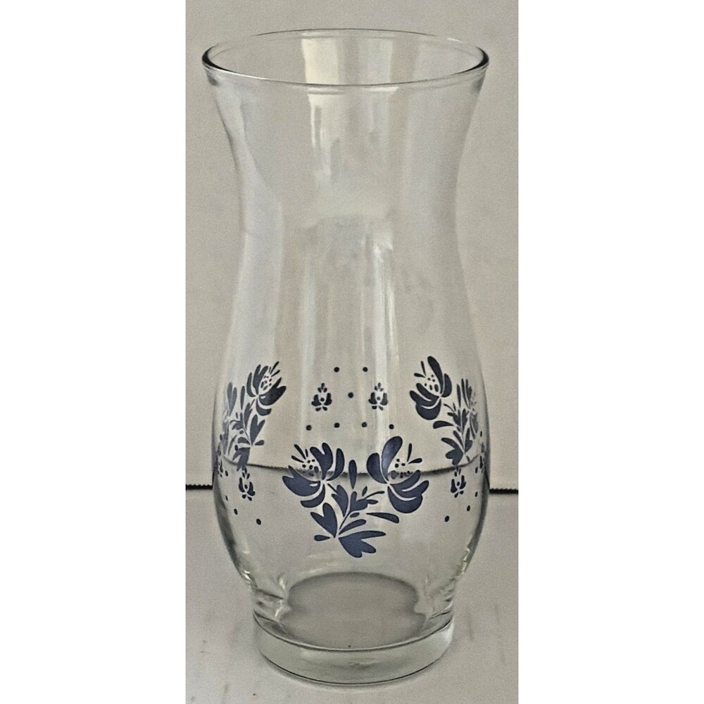 Vintage Pfaltzgraff Yorktowne Clear Glass Vase Cottagecore 6 1/2"